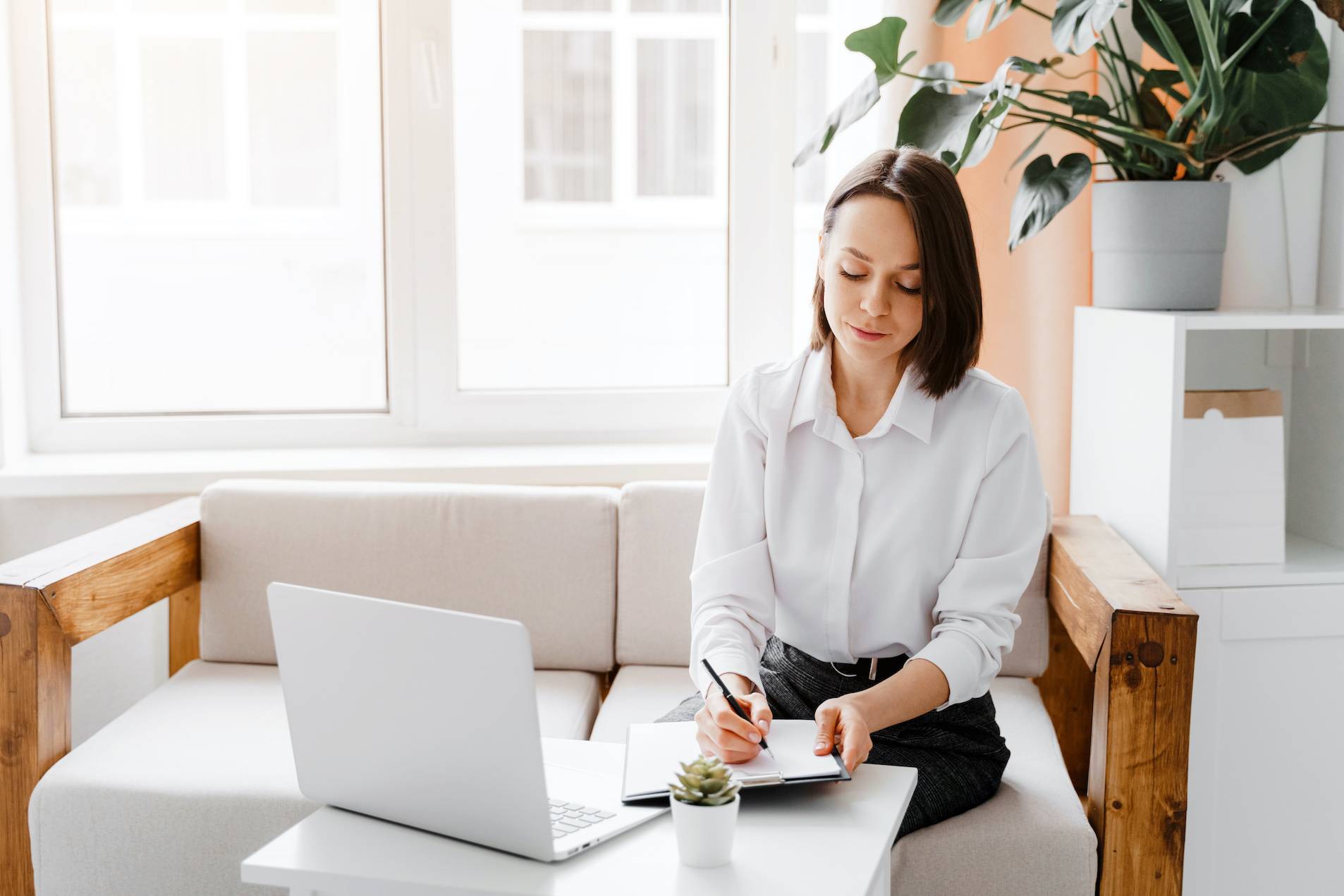 Female accountant working from home in Orange County